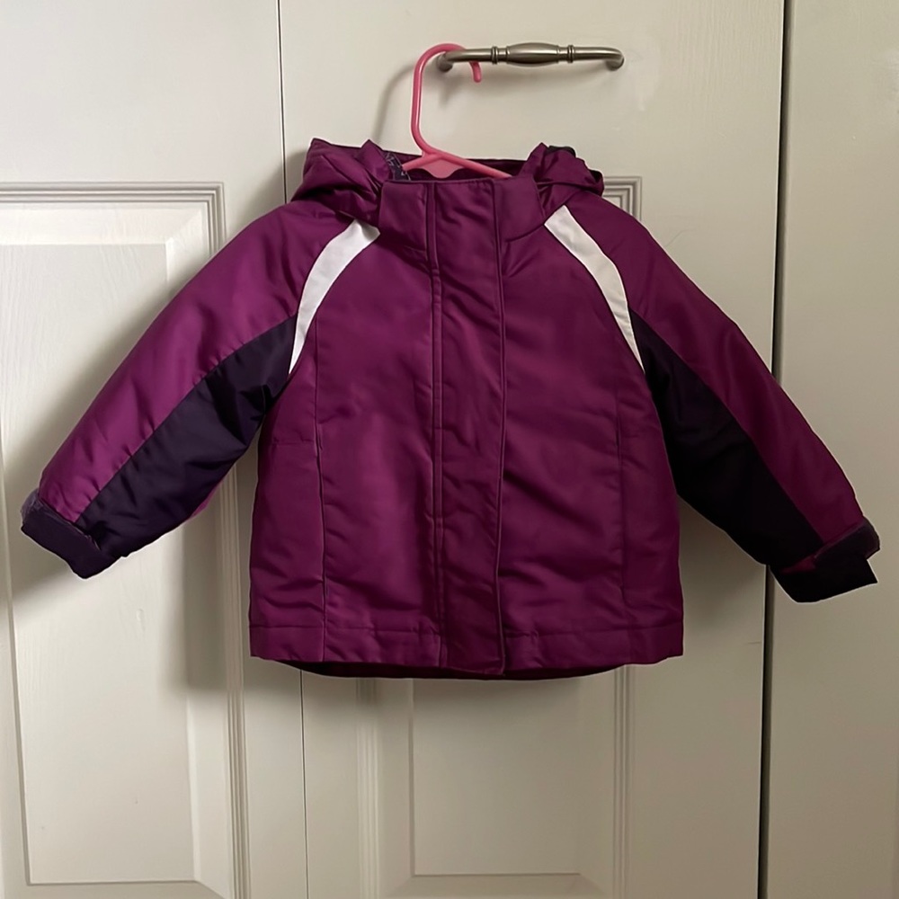 Girls 12 Month Winter Coat with inside detachable thinner jacket.